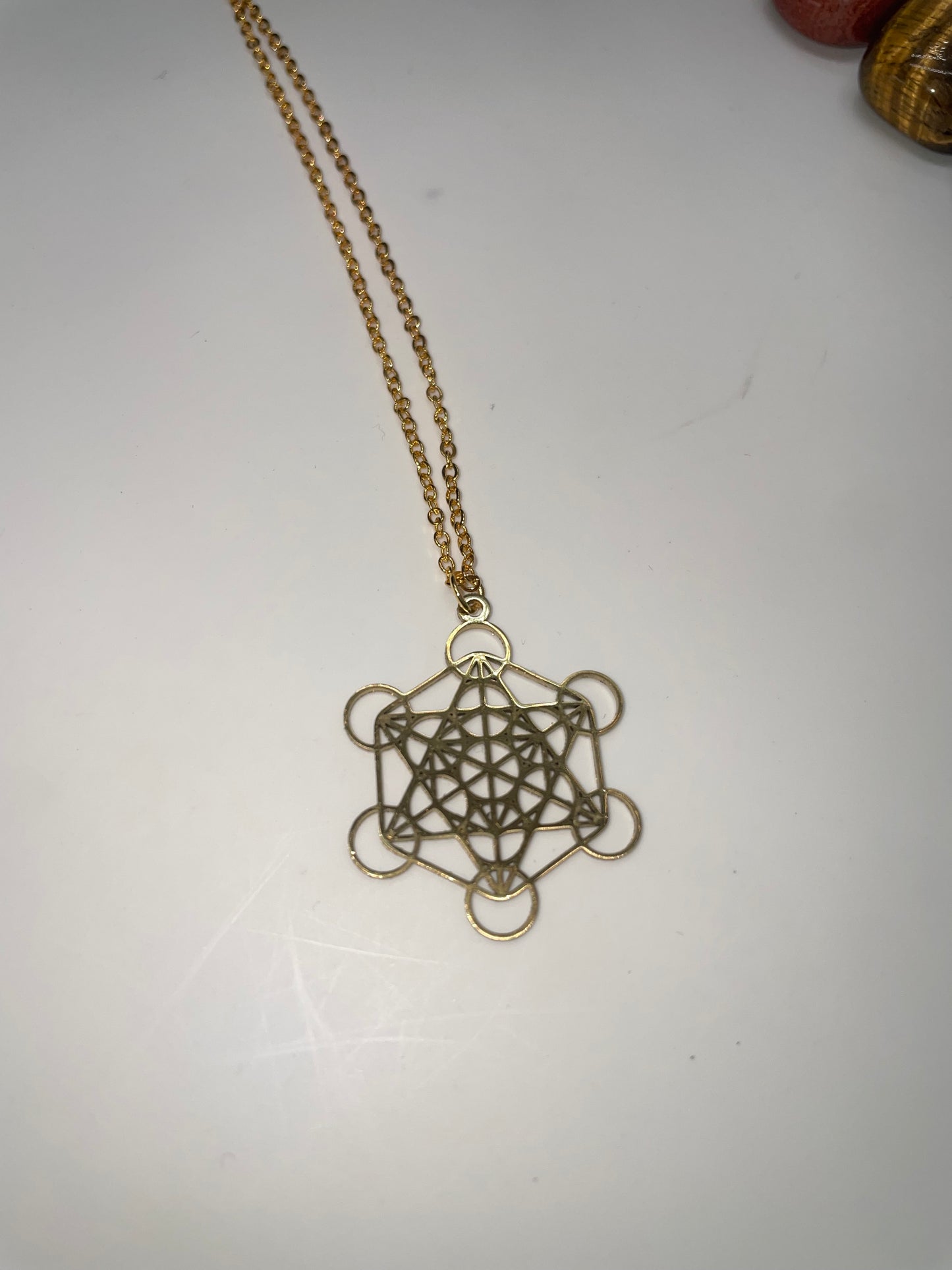 Collana Cubo di Metatron in color oro