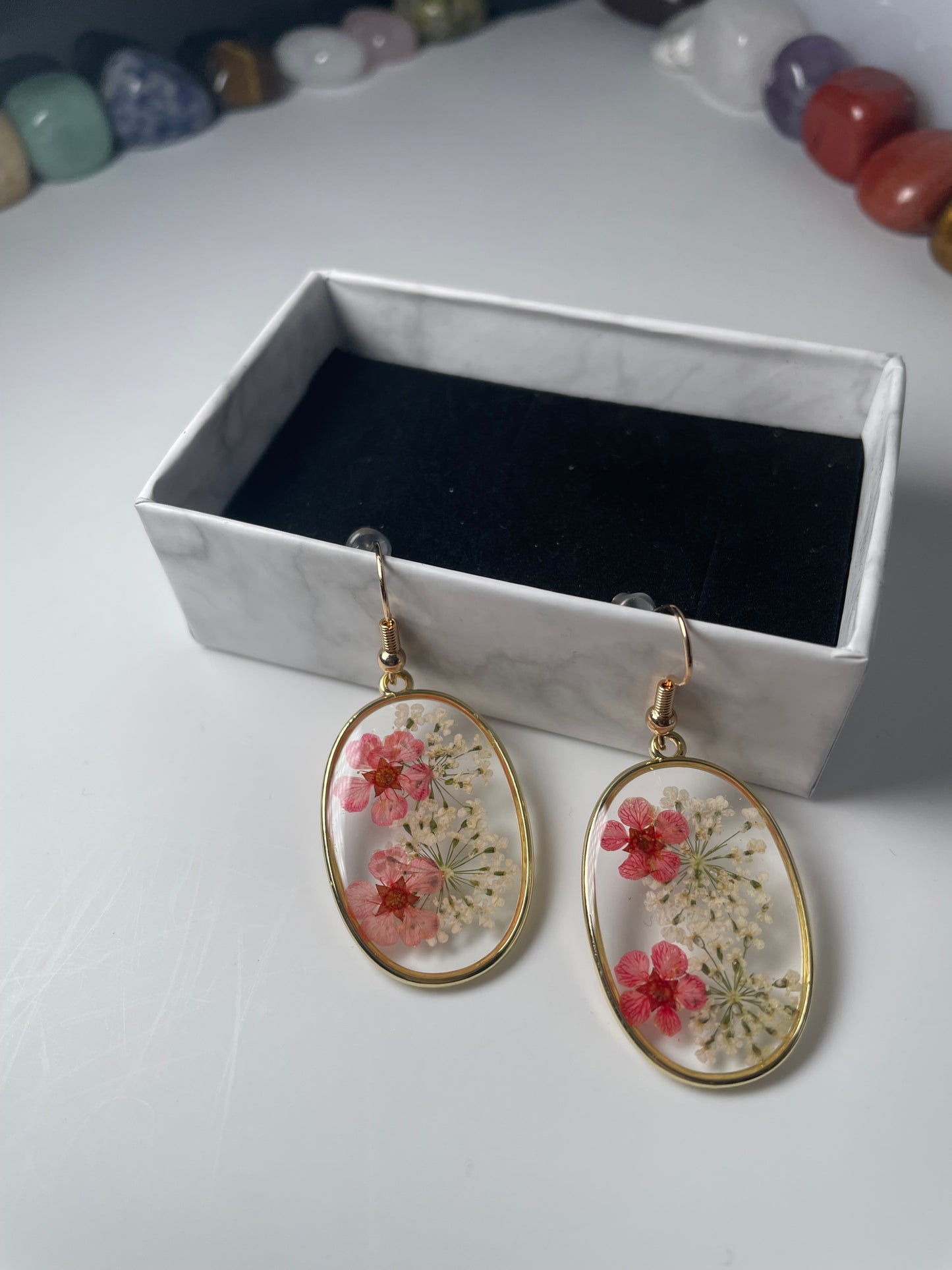 Orecchini con fiori essiccati #1
