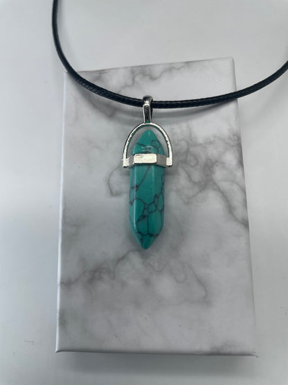 Pendente azzurrino con venature