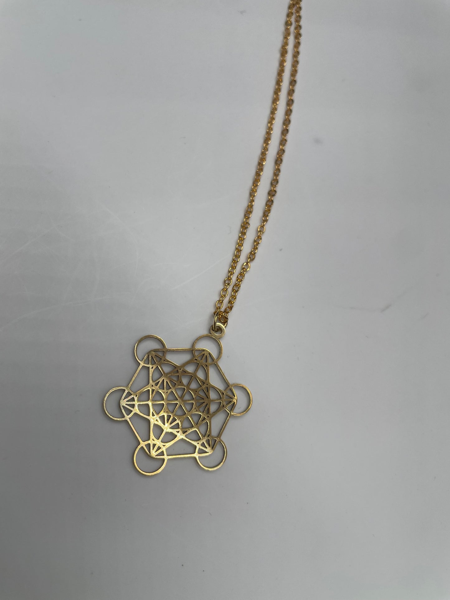 Collana Cubo di Metatron in color oro