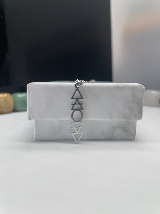 Collana con simboli dei quattro elementi - argento