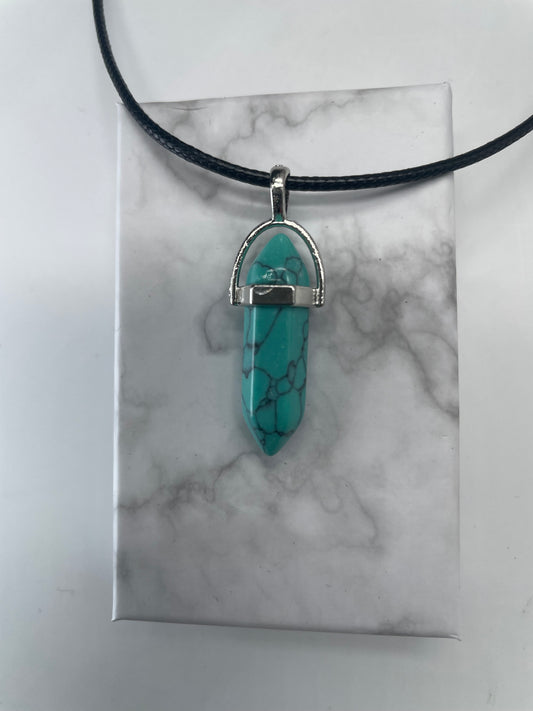 Pendente azzurrino con venature