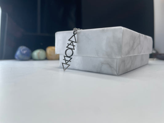 Collana con simboli dei quattro elementi - argento