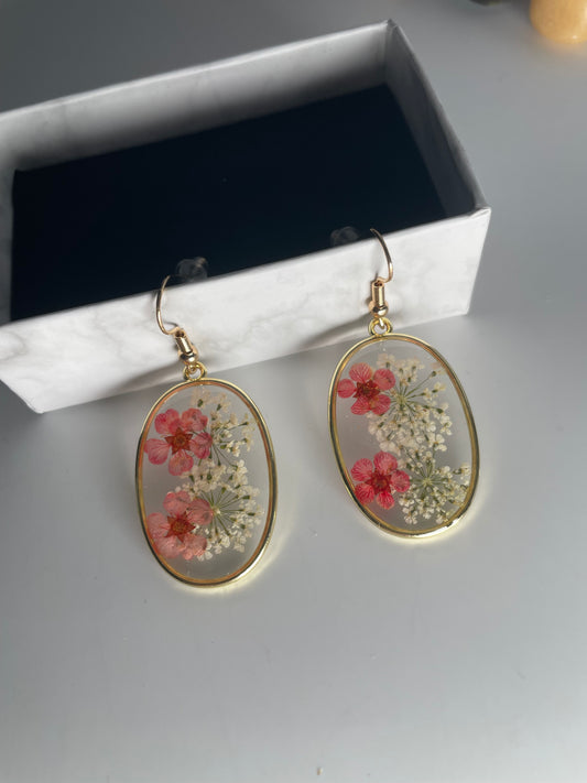 Orecchini con fiori essiccati #1