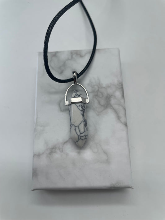 Pendente bianco con venature nere