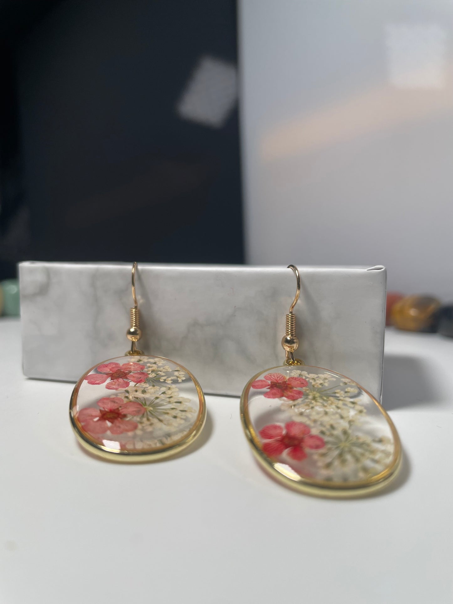 Orecchini con fiori essiccati #1