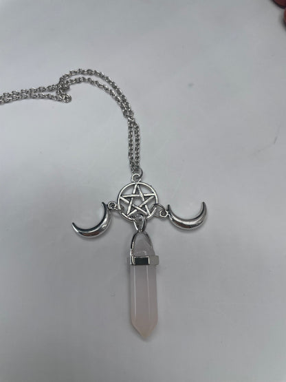 Pendente con pentacolo e lune crescenti