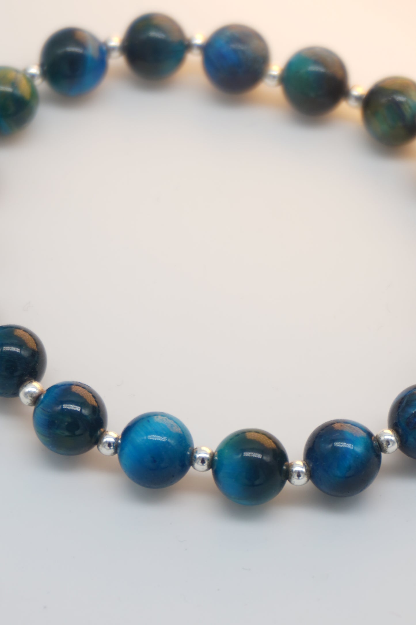 Bracciale in Occhio di Tigre Blu naturale – Protezione ed energia mentale