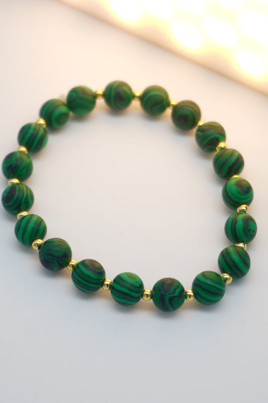 Bracciale in Malachite naturale – Energia protettiva e trasformazione interiore