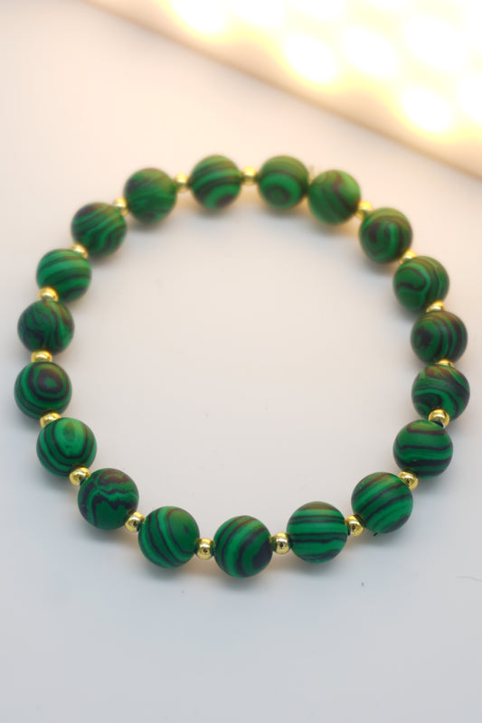 Bracciale in Malachite naturale – Energia protettiva e trasformazione interiore