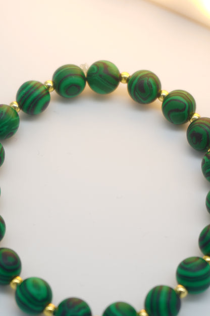 Bracciale in Malachite naturale – Energia protettiva e trasformazione interiore