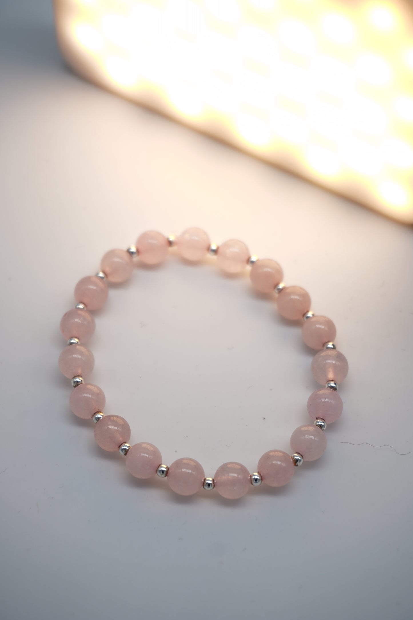 Bracciale in Quarzo Rosa naturale – Amore, armonia e dolcezza emotiva