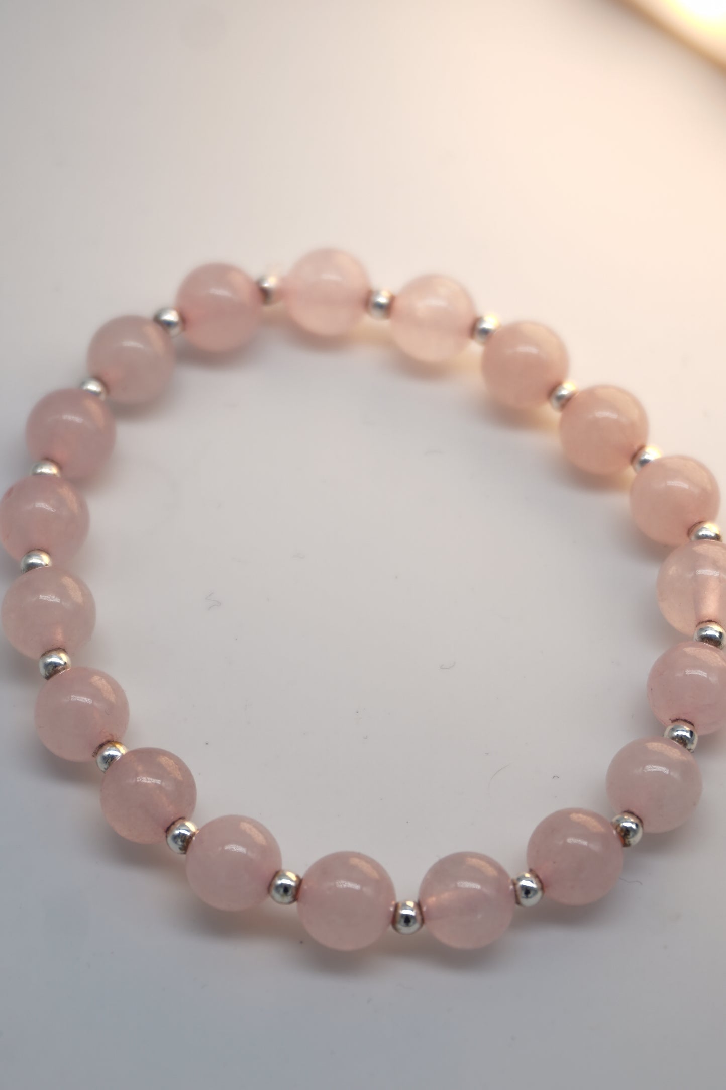 Bracciale in Quarzo Rosa naturale – Amore, armonia e dolcezza emotiva
