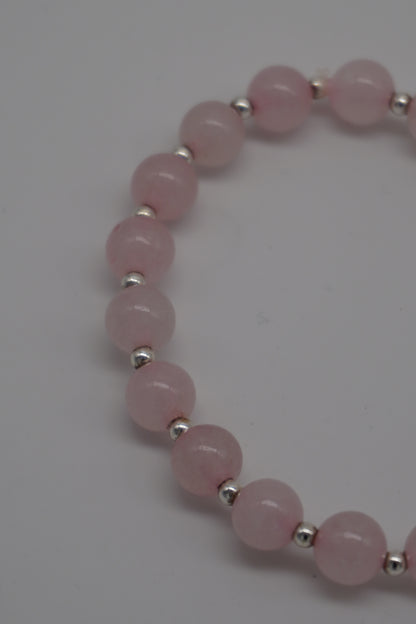Bracciale in Quarzo Rosa naturale – Amore, armonia e dolcezza emotiva