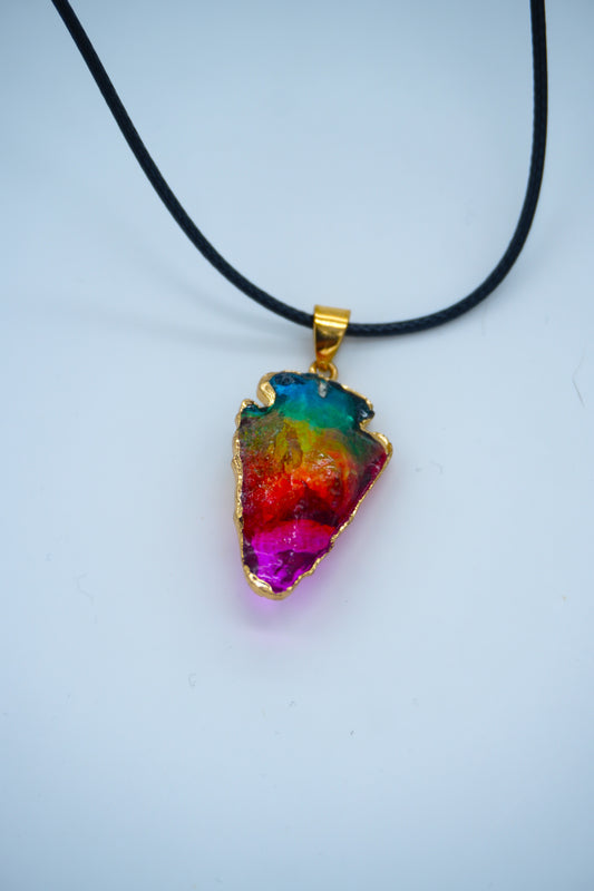 Collana con fluorite arcobaleno naturale – Energia dei chakra e protezione mentale