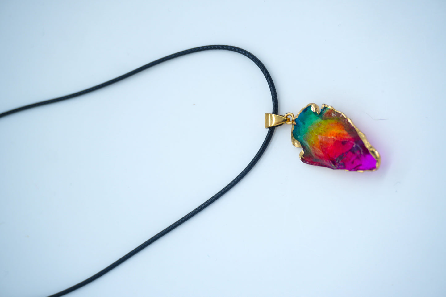 Natürliche Regenbogenfluorit-Halskette – Chakra-Energie &amp; Geistesschutz