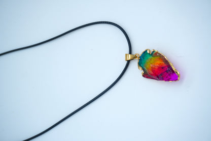Natürliche Regenbogenfluorit-Halskette – Chakra-Energie &amp; Geistesschutz