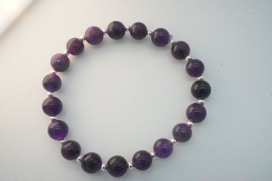 Bracciale in Ametista naturale – Calma, protezione e spiritualità