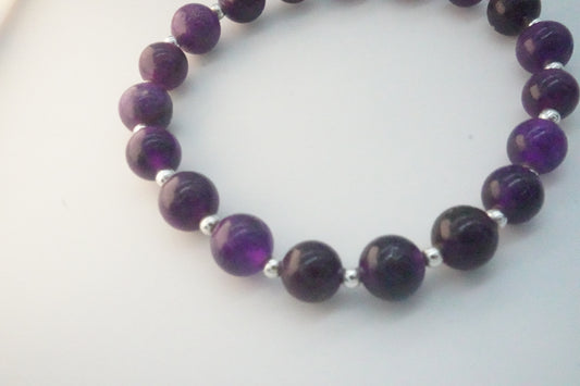 Bracciale in Ametista naturale – Calma, protezione e spiritualità