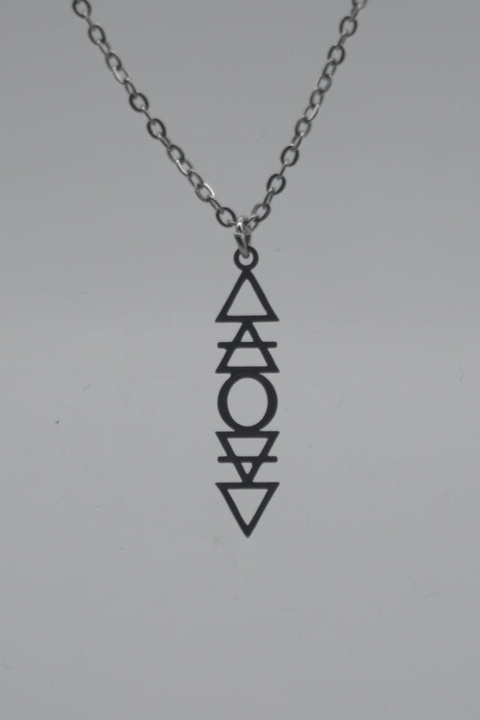 Collana con simboli dei quattro elementi - argento