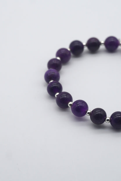 Bracciale in Ametista naturale – Calma, protezione e spiritualità