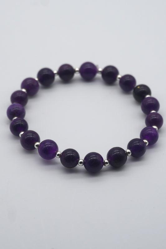 Bracciale in Ametista naturale – Calma, protezione e spiritualità