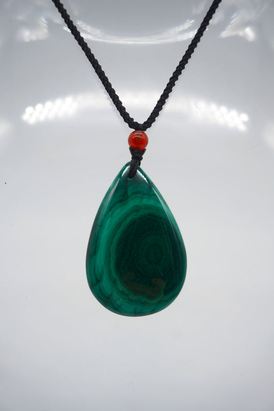 Ciondolo in Malachite Levigata