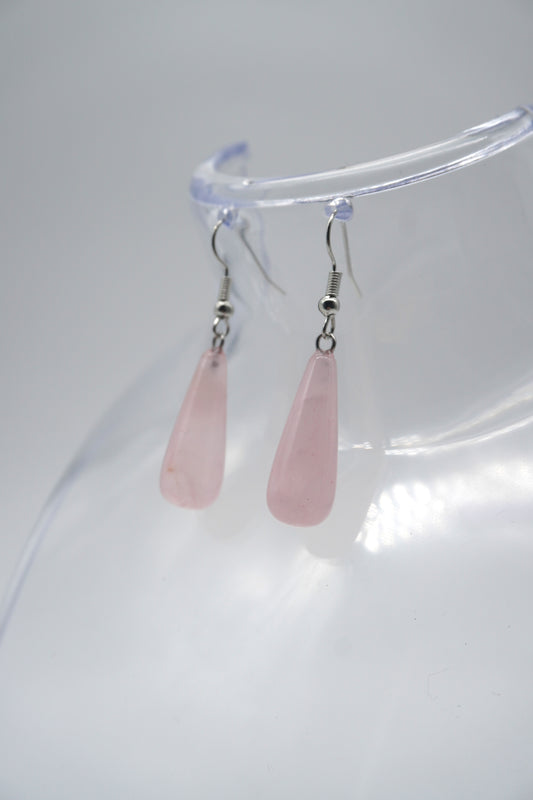 Orecchini in Quarzo Rosa – Dolcezza, Femminilità, Armonia